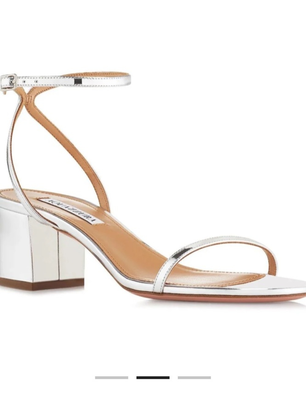 Aquazzura Metallic Silver Olie Open toe sandals (size 9) - Picture 3 of 4